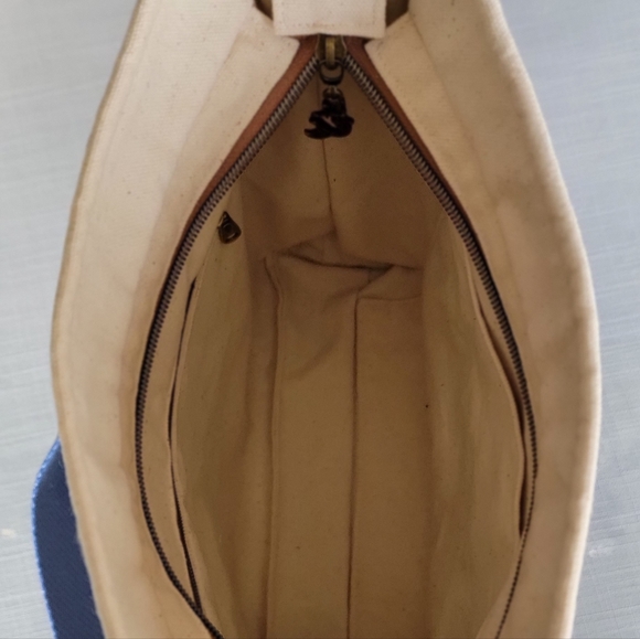 Handmade danier leather and needle point purse - Picture 6 of 7